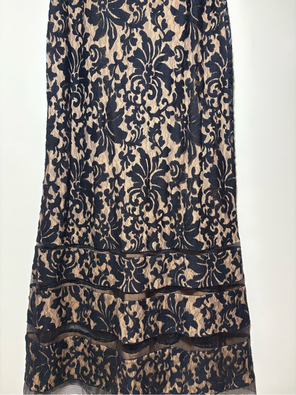 Tadashi Shoji Maxi Dress Women’s 16 Blue Gown Lace Mermaid Evening Victorian - Picture 8 of 15